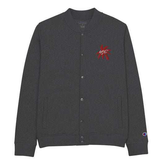 KGE Unlid Palm Paradise Embroidered Champion Bomber Jacket