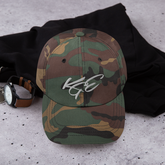 KGE White Letters Dad hat