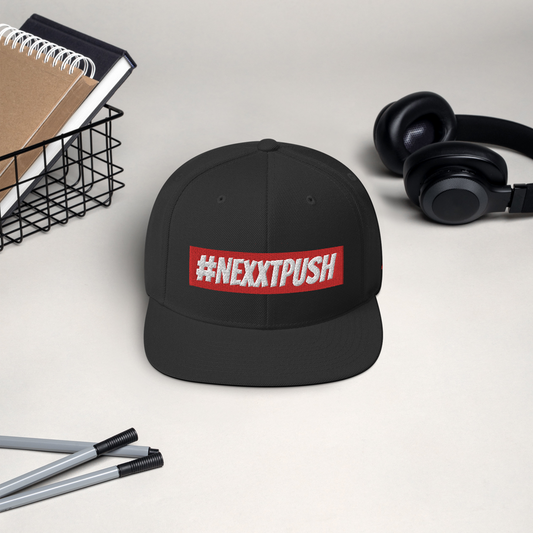 #Nexxtpush Red Bar Snapback Hat