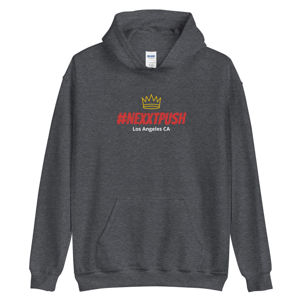 (BIG SIZE) #Nexxtpush Royalty Red Letters Embroidered - Original Hoodie (Sizes 2XL - 5XL)