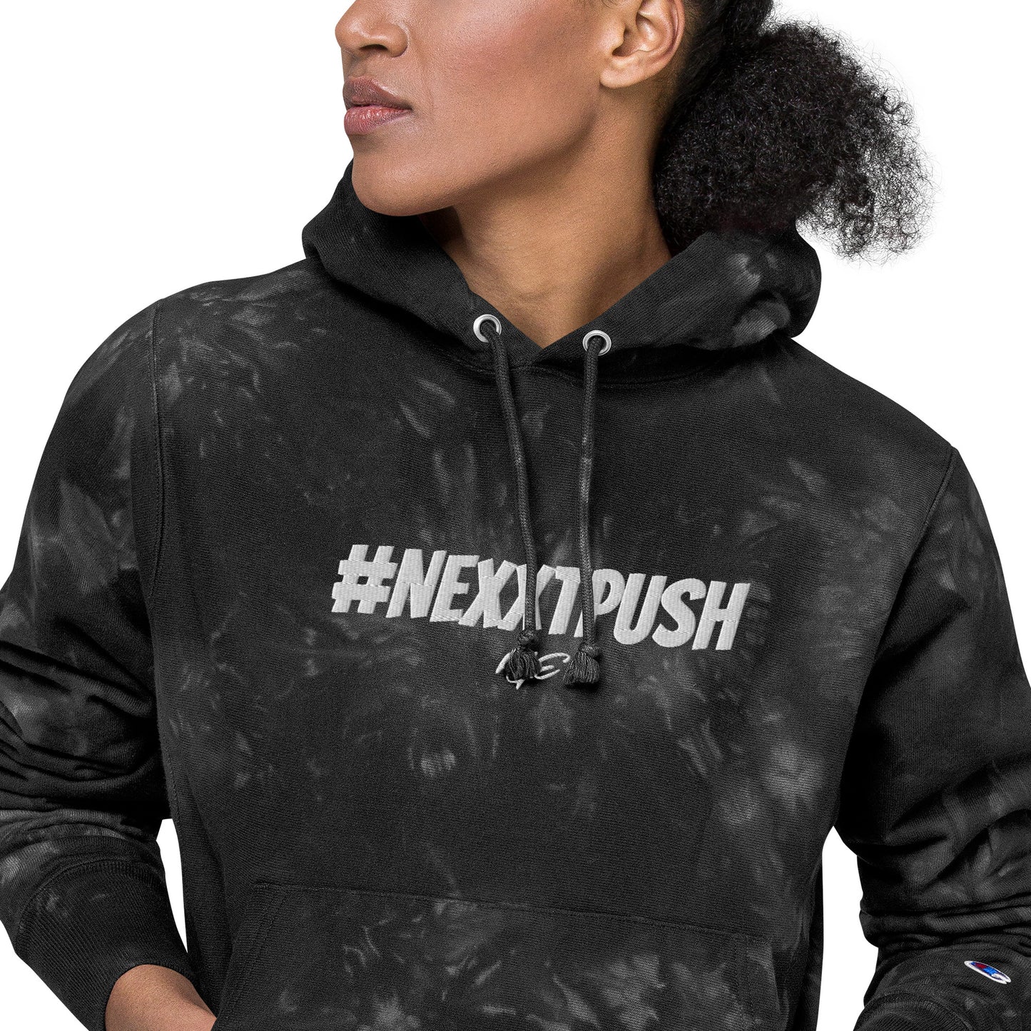 (New) #Nexxtpush Champion heavyweight tie-dye hoodie