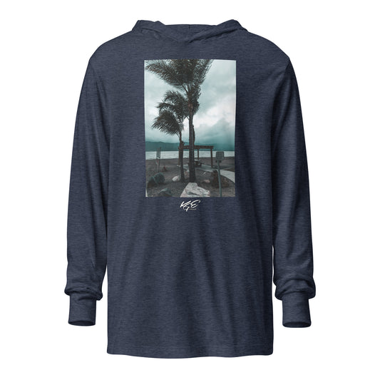 (New) Before the storm, Lake Elsinore CA - KGE Photography Hooded long-sleeve premium tee