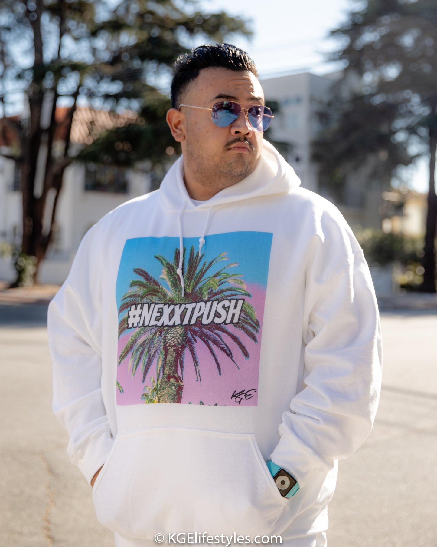 (Last Call) #Nexxtpush - Cotton Candy Palm Tree | Original Unisex Hoodie