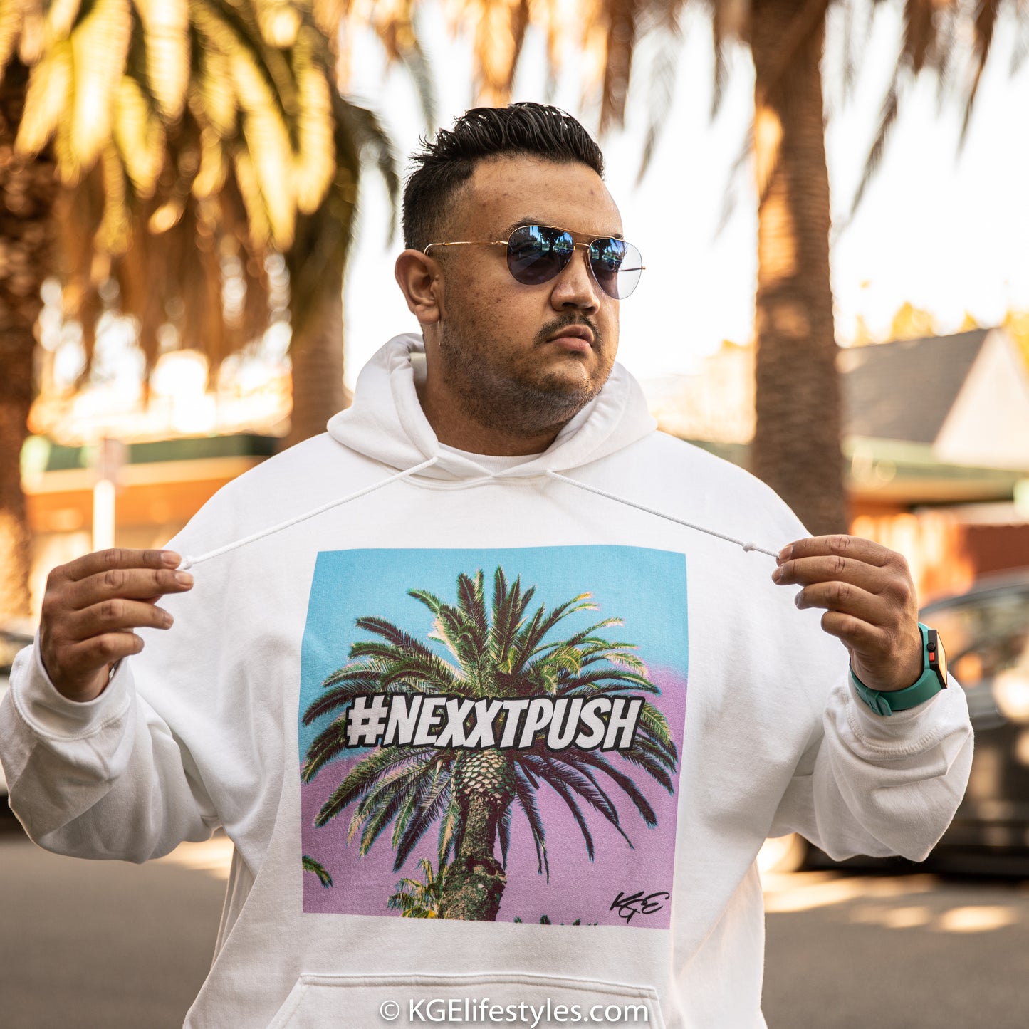 (Last Call) #Nexxtpush - Cotton Candy Palm Tree | Original Unisex Hoodie