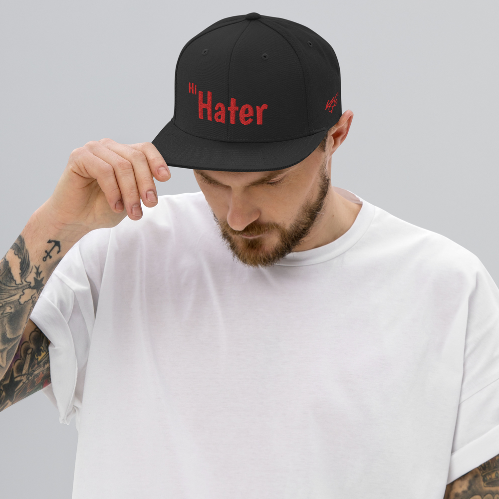 (New) Hi Hater - Red Embroidered Snapback