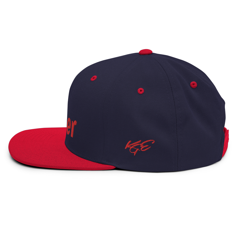 (New) Hi Hater - Red Embroidered Snapback