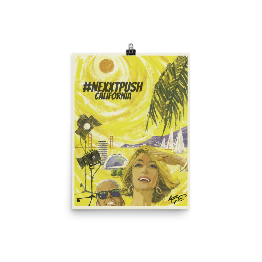 #Nextpush Vintage California Enhanced Matte Poster