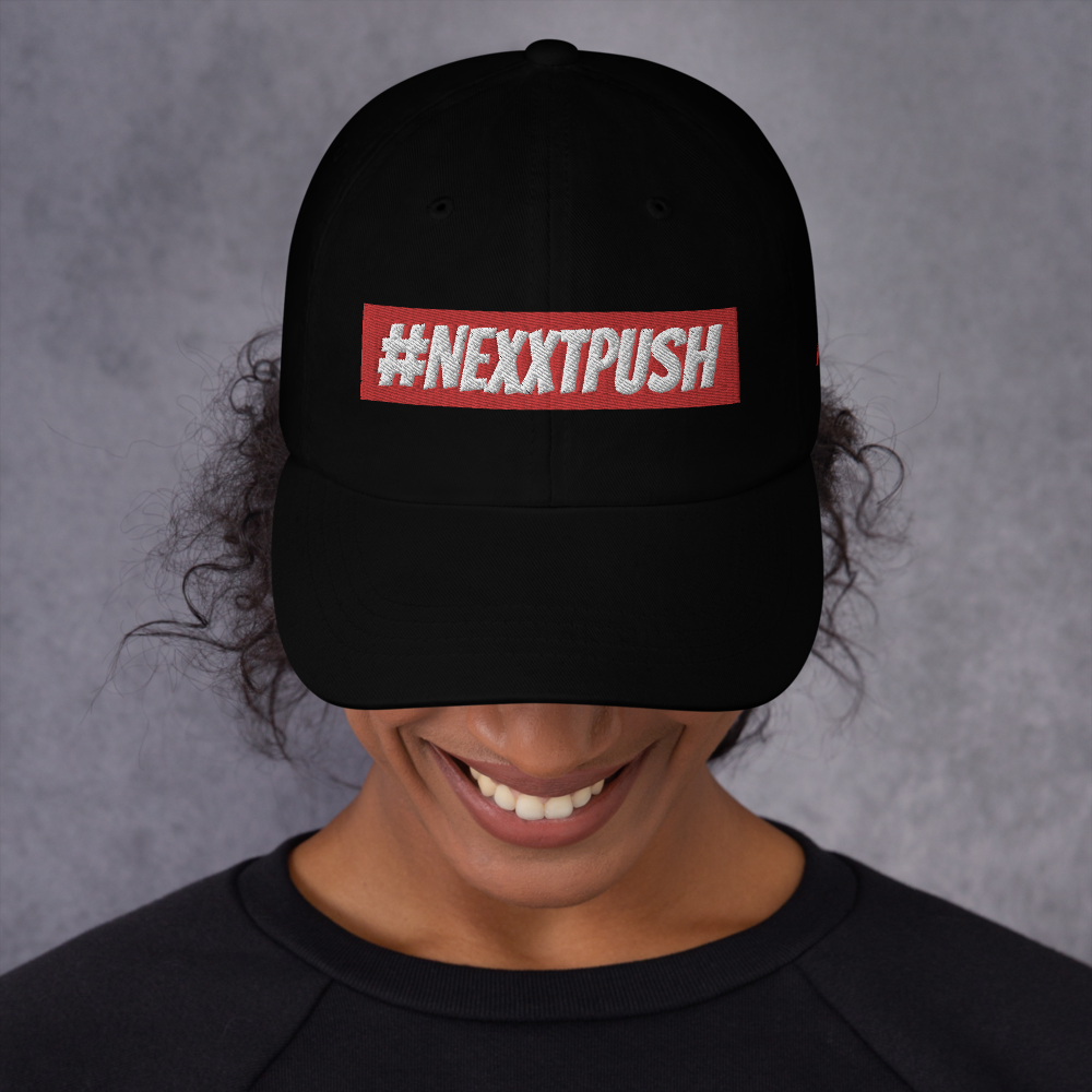Nexxtpush Red Bar Dad hat