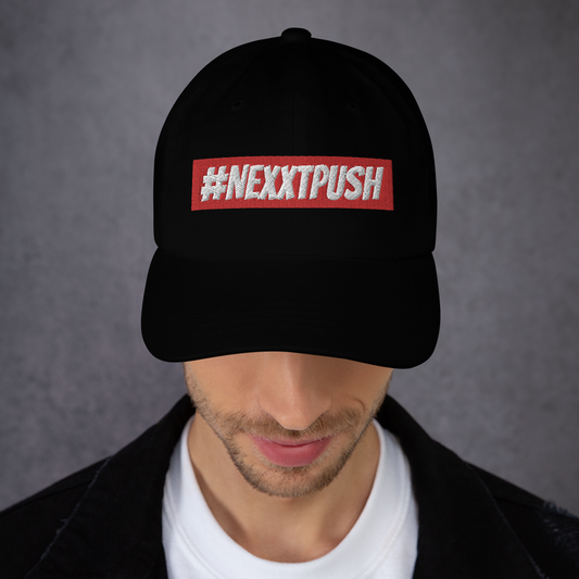 Nexxtpush Red Bar Dad hat