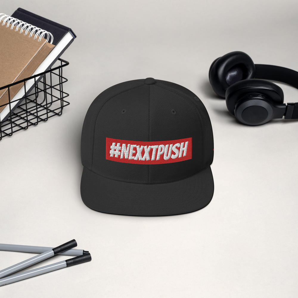 #Nexxtpush Red Bar Snapback Hat
