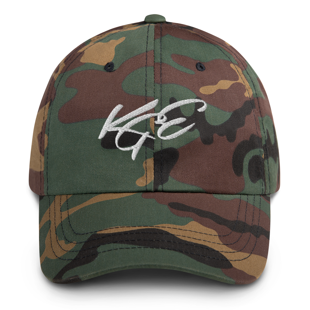 KGE White Letters Dad hat