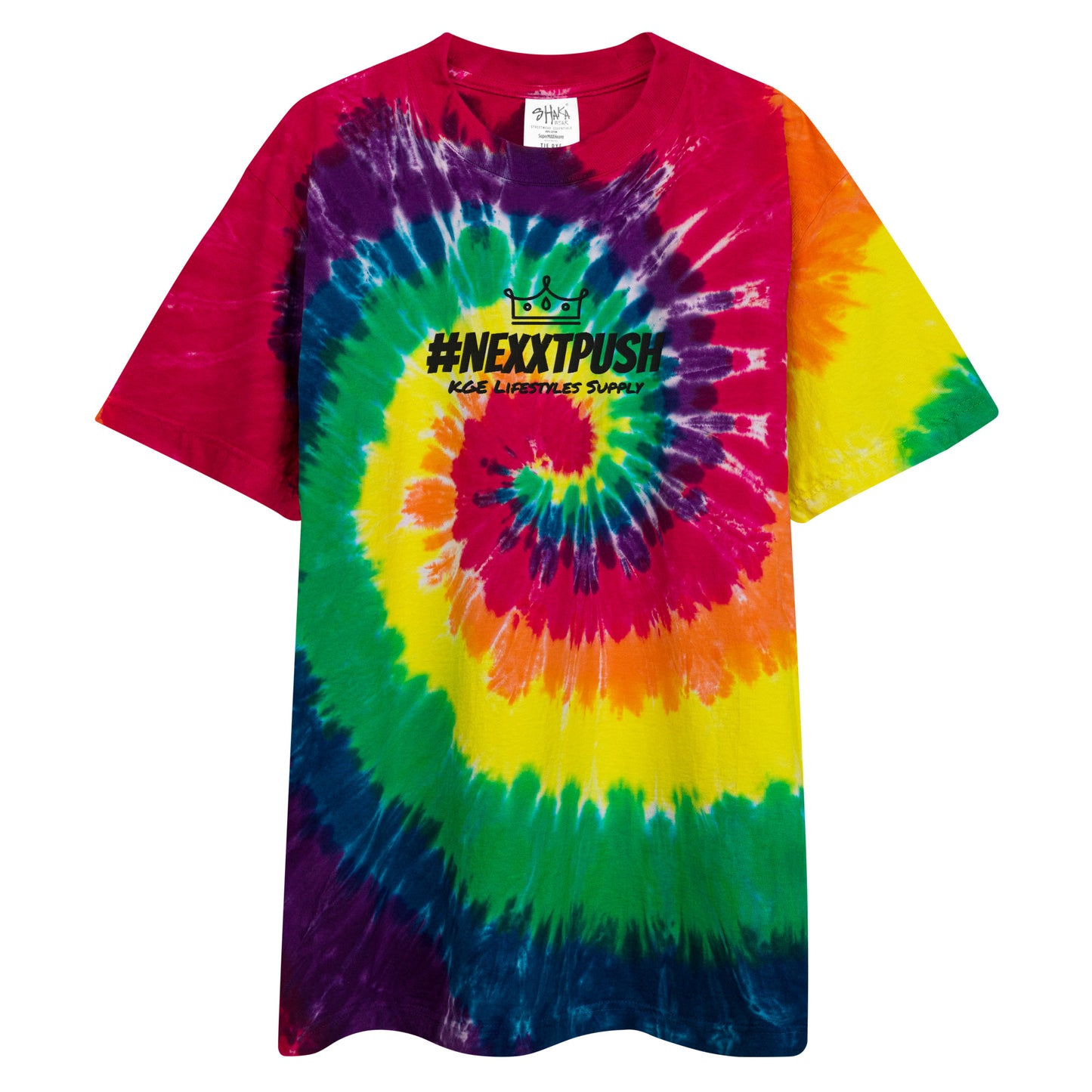 #Nexxtpush | Shaka Wear large embroidery Classic Oversized tie-dye t-shirt