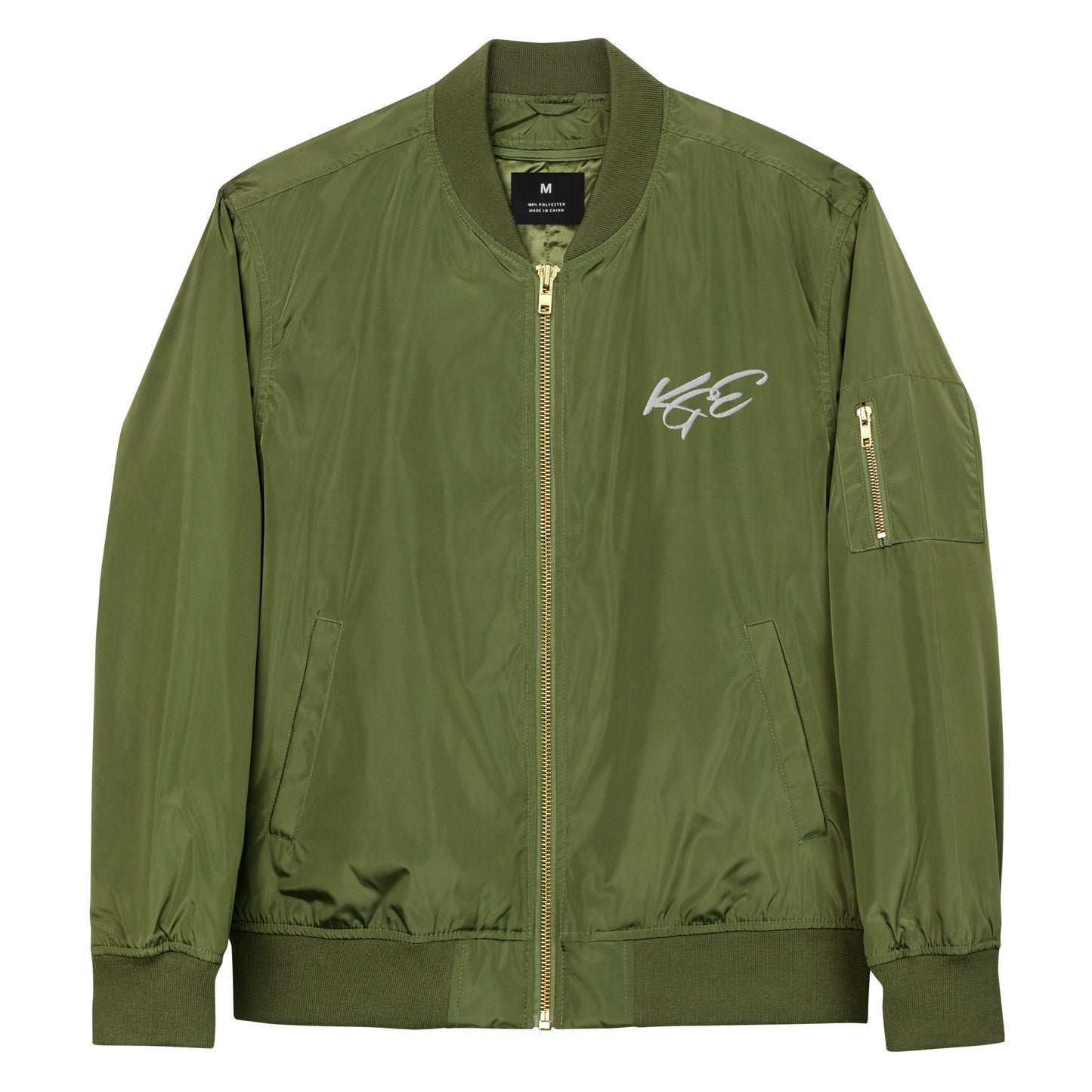 (New) KGE Signature Brand Premium recycled bomber jacket (Front embroidery only)