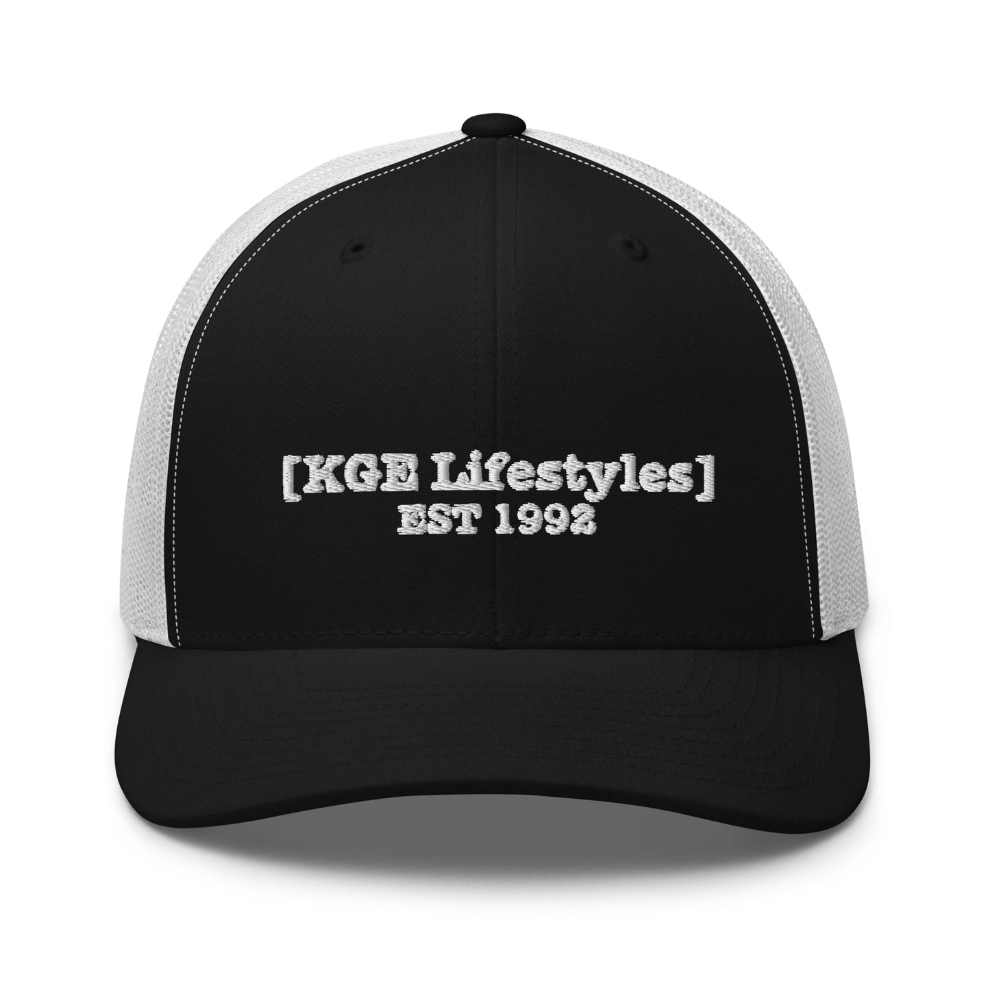 White KGE Lifestyles Retro - Low Profile Trucker Cap