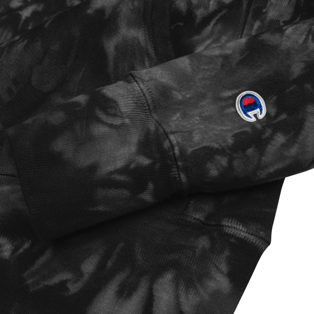 (New) #Nexxtpush Premium Champion Black tie-dye hoodie