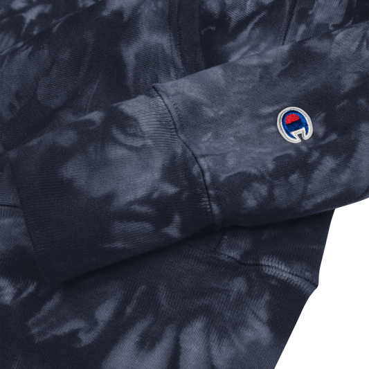 #Nexxtpush Premium Champion Blue tie-dye hoodie