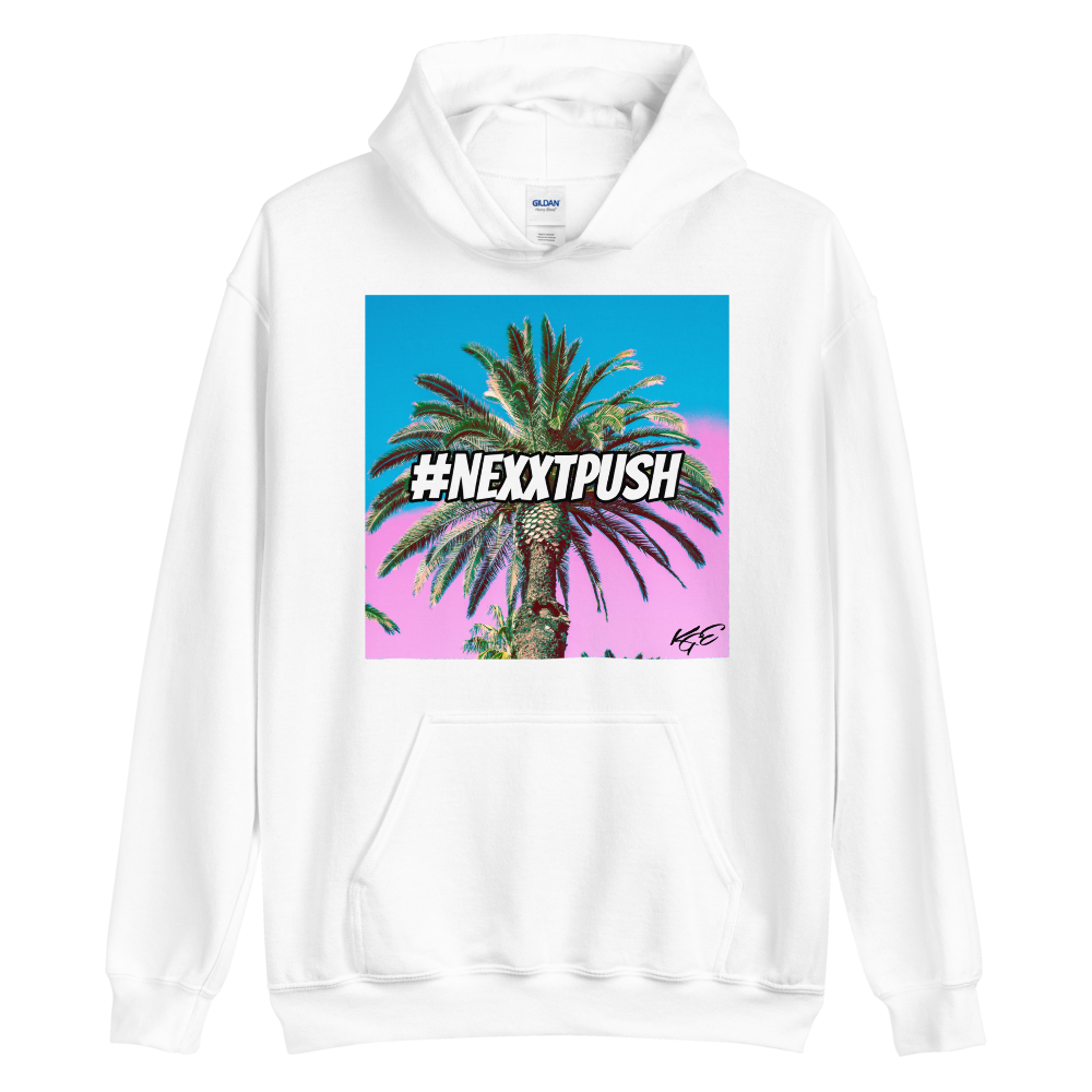 (BIG SIZE) #Nexxtpush Cotton Candy Palm Tree - Original Hoodie (Sizes 3XL - 5XL)
